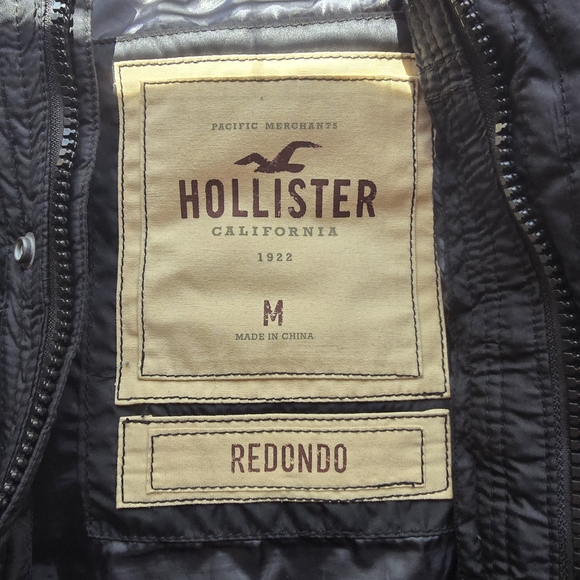 Hollister Y2K Navy Puffer Vest Quilted Insulation Redondo - Picture 3 of 4